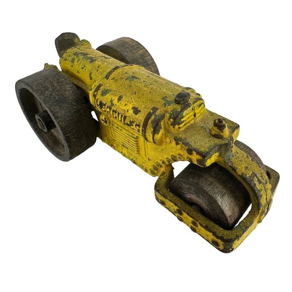 Hubley Toys Hubley Hercules Cast Iron Toy Road Roller With Wooden